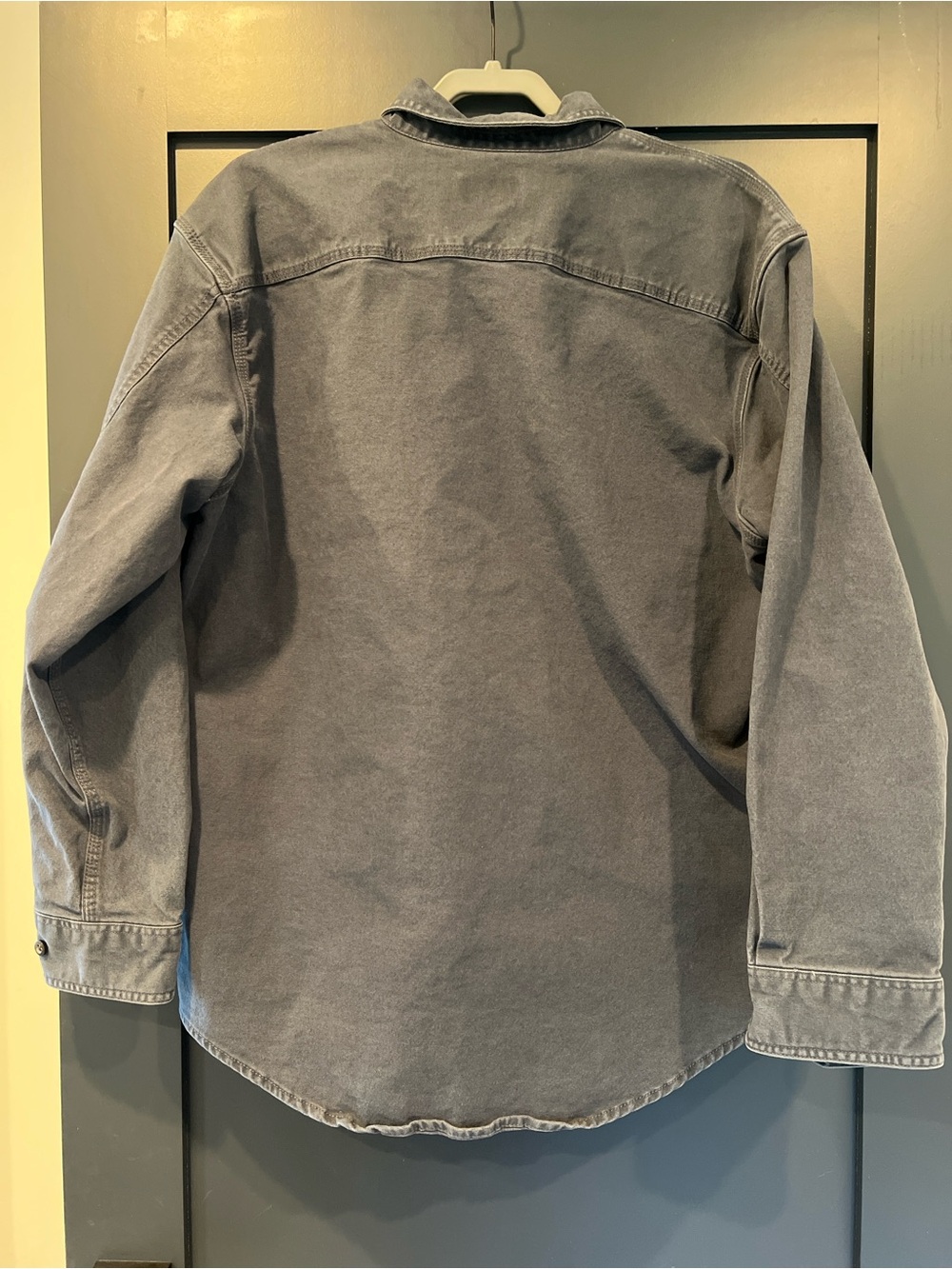 G.H. Bass & Co. Slate Blue Long-Sleeve Button-Down Canvas Work Shirt - Picture 6 of 6